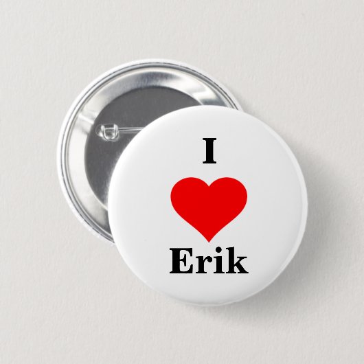 I hartstochtelijke Erik-Button Ronde Button 5,7 Cm (Voorkant /achterkant)