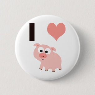 I hartvarkens ronde button 5,7 cm