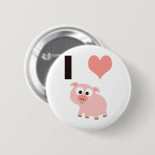 I hartvarkens ronde button 5,7 cm (Voorkant /achterkant)