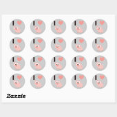 I hartvarkens ronde sticker (Vel)