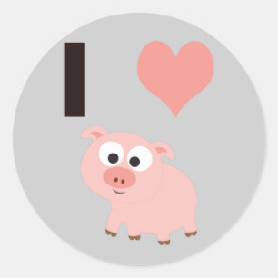 I hartvarkens ronde sticker