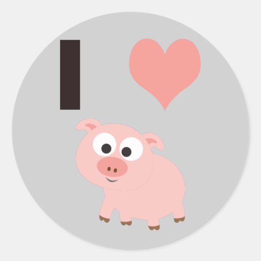 I hartvarkens ronde sticker (Voorkant)