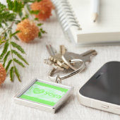 "i hartyoga" Keyring in Green Sleutelhanger (Zijkant)