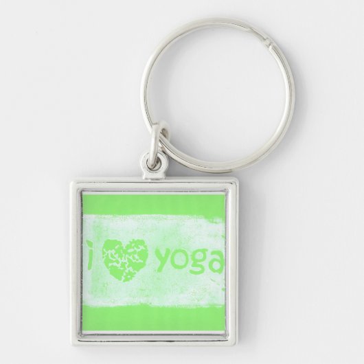 "i hartyoga" Keyring in Green Sleutelhanger (Voorkant)