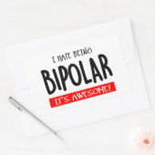 I hate being bipolar rechthoekige sticker (Envelop)
