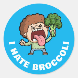 I Hate Broccoli Ronde Sticker