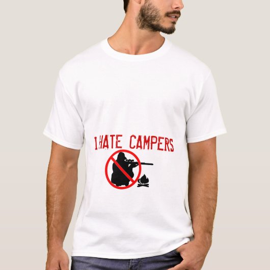 I Hate Campers T-shirt (Voorkant)