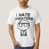 I HATE CHEATERS T-Shirts (Voorkant)