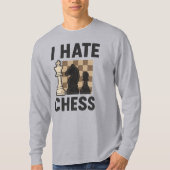 I Hate Chess long sleeve - vivid print T-shirt (Voorkant)