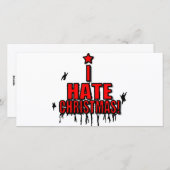 I Hate Christmas Feestdagenkaart (Voorkant / Achterkant)