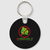 I Hate Cilantro - Illegalize It Say No To Cilantro Sleutelhanger (Voorkant)
