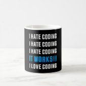 I Hate Coding Funny Gift for Programmer Koffiemok (Center)