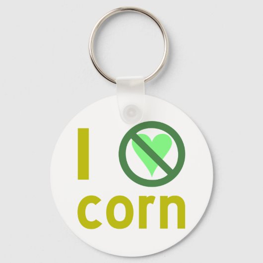 I Hate Corn Sleutelhanger (Voorkant)