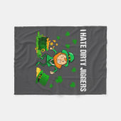 I Hate Dirty Jiggers St Patrick’s Day Funny Quote  Fleece Deken (Voorkant (Horizontaal))