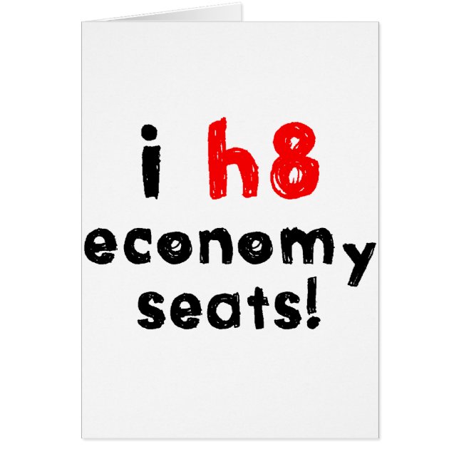 I Hate Economy Seats (Voorkant)