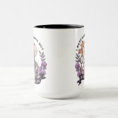 I hate everyone but coffe helps skeleton Halloween Mok (Midden)