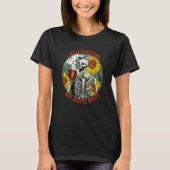I Hate Everyone But Coffee Helps skeleton funny co T-shirt (Voorkant)