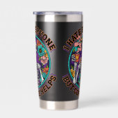 I Hate Everyone Coffee Helps Coffee Lover Gifts  Geïsoleerde Drinkbeker (Rechts)