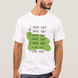 I Hate Golf Shirt voor golfliefhebbers