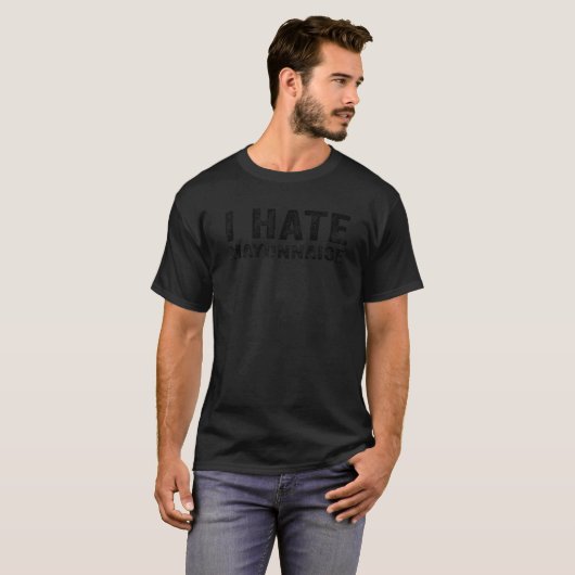 I Hate Mayonnaise Funny T-shirt Mayonnaise Retro V (Voorkant volledig)