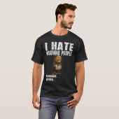 I hate morning people  bad mood without coffee t-shirt (Voorkant volledig)