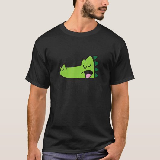 I Hate Mornings Sleeping Alligator T-shirt (Voorkant)