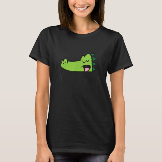 I Hate Mornings Sleeping Alligator T-shirt (Voorkant)