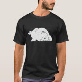 I Hate Mornings Sleeping Seal T-shirt (Voorkant)