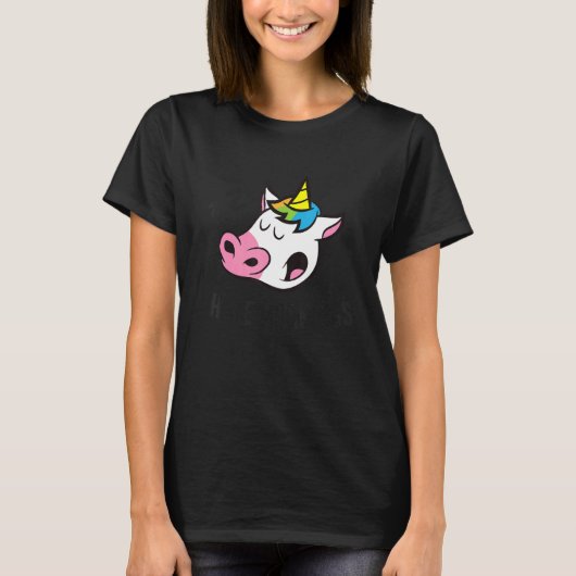 I Hate Mornings Sleeping Unicorn T-shirt (Voorkant)