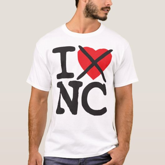 I Hate NC - North Carolina T-shirt (Voorkant)