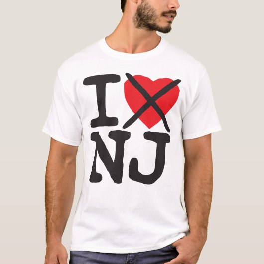 I Hate NJ - New Jersey T-shirt (Voorkant)