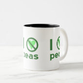 I Hate Peas Tweekleurige Koffiemok (Voorkant rechts)