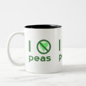 I Hate Peas Tweekleurige Koffiemok (Links)