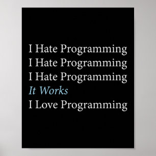 I Hate Programming Codering Poster