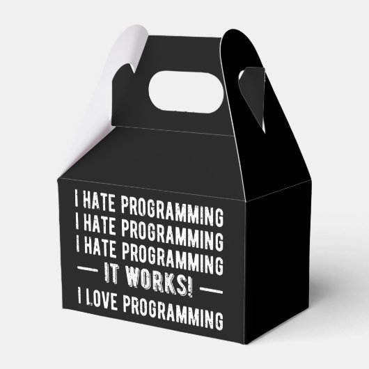 I Hate Programming - Funny Programmer II Bedankdoosjes (Voorkant Zijde)