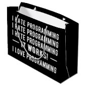 I Hate Programming - Funny Programmer II Groot Cadeauzakje (Achterkant Gekanteld)