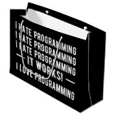 I Hate Programming - Funny Programmer II Groot Cadeauzakje (Voorkant Gekanteld)