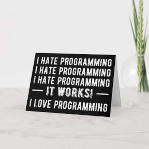 I Hate Programming - Funny Programmer II Kaart