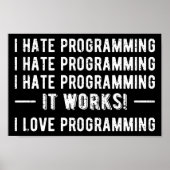 I Hate Programming - Funny Programmer II Poster (Voorkant)