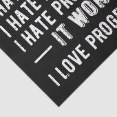 I Hate Programming - Funny Programmer II Tissuepapier (Detail)