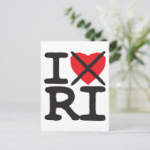 I Hate RI - Rhode Island Briefkaart (Staand voorkant)