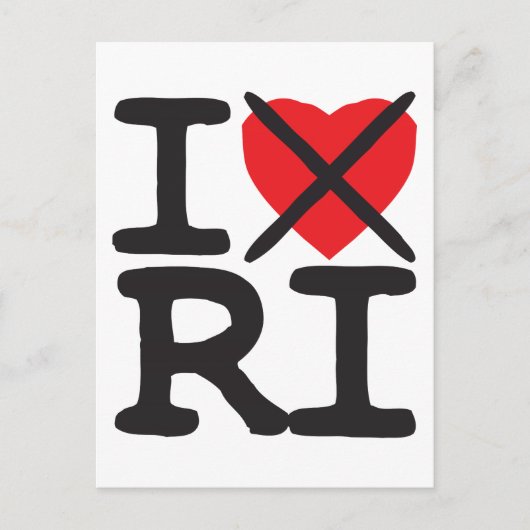 I Hate RI - Rhode Island Briefkaart (Voorkant)