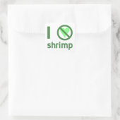 I Hate Shrimp Vierkante Sticker (Tas)
