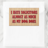 I Hate Solicitors Rechthoekige Sticker (Tas)