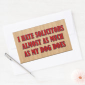 I Hate Solicitors Rechthoekige Sticker (Envelop)