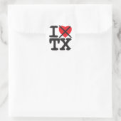 I Hate TX - Texas Ronde Sticker (Tas)