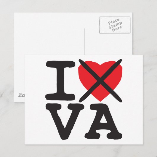 I Hate VA - Virginia Briefkaart (Voorkant / Achterkant)