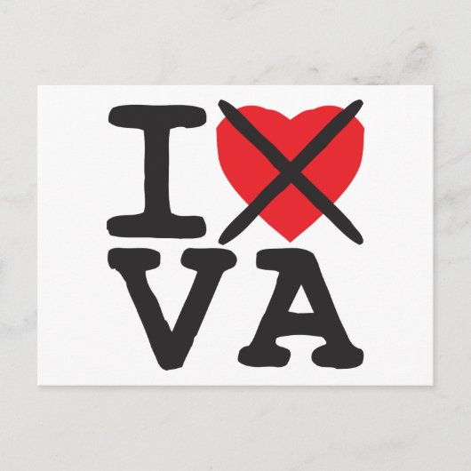 I Hate VA - Virginia Briefkaart (Voorkant)