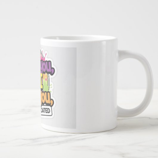 I Hate You But I Love You Sticker Grote Koffiekop (Rechts)