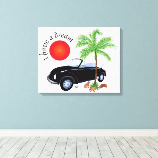 I have a dream canvas afdruk (Insitu (Houten vloer))